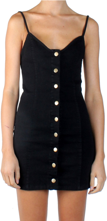 Dixie Dress Black - Little Black Dress (500x727), Png Download