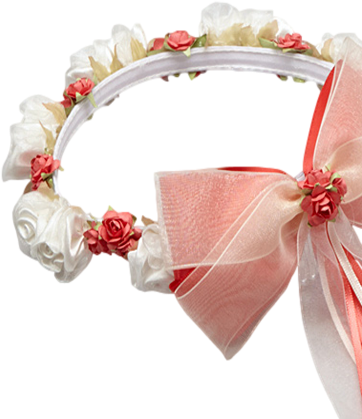 Coral & White - Hybrid Tea Rose (745x1024), Png Download