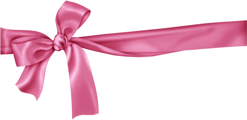 Free Png Download Pink Ribbon Border Png Images Background - Pink Ribbon Bow Png (850x414), Png Download
