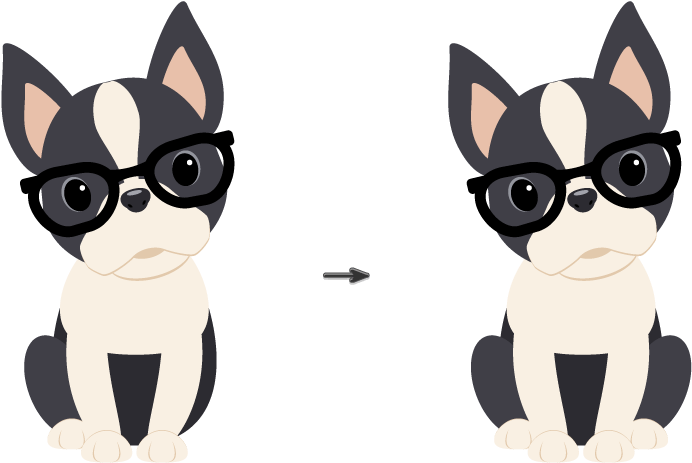 Placing The Hind Leg And Creating Another One - Cartoon Boston Terrier Png (850x513), Png Download