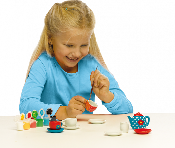 Paint Your Own Tea Set - Tea Set (700x592), Png Download