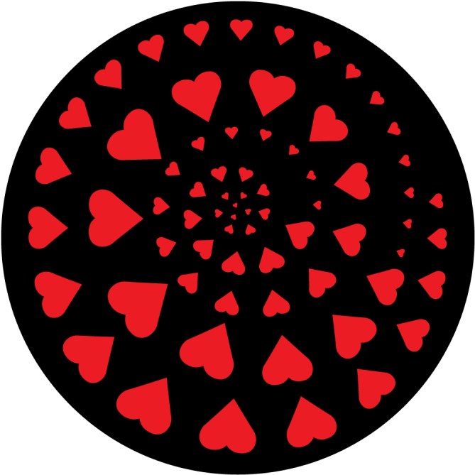 Heart Swirl - Circle (800x800), Png Download