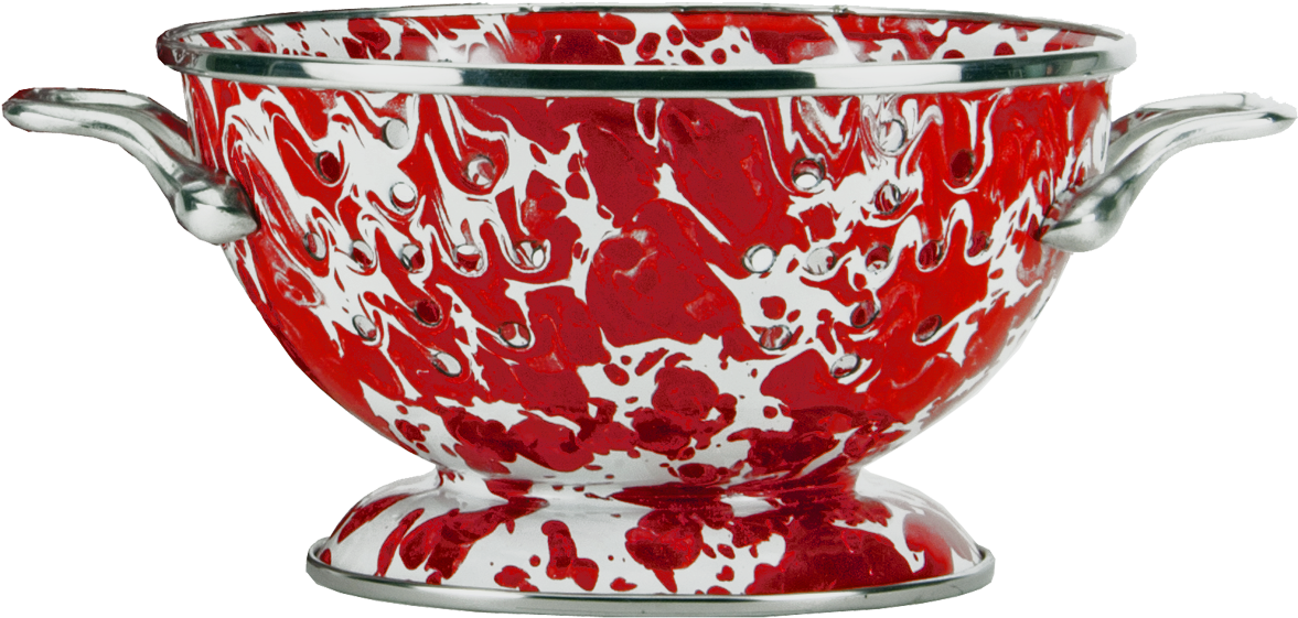 Rd24 Red Swirl Petite Colander (1200x1200), Png Download