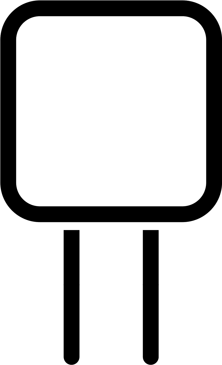 This Icon Has A Square And All Four Corners Of The (1600x1600), Png Download