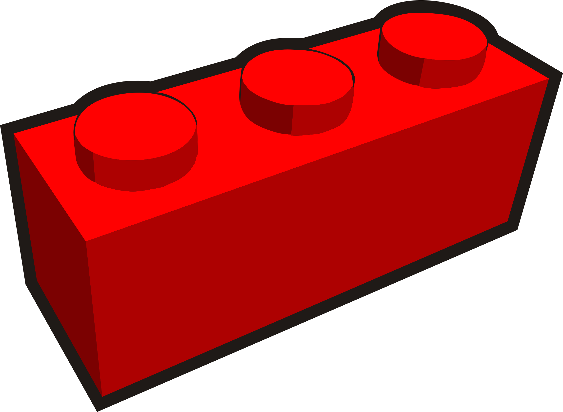 Lego Clipart Clipart Brick ~ Frames ~ Illustrations - Cartoon Red Lego Brick (2280x1669), Png Download