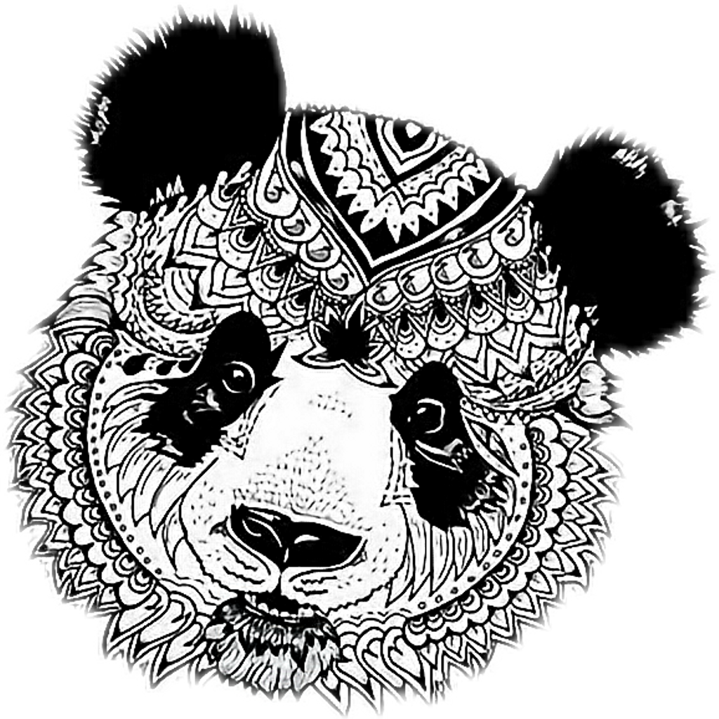 Pandapanda Mandalas Mandalamania - Mandala We Heart (1024x1024), Png Download