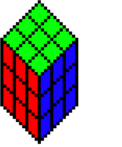 Rubix Cube - Pixel Heart (560x570), Png Download