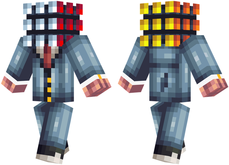 Rubik's Cube - Sea Captain Minecraft Skin (804x576), Png Download
