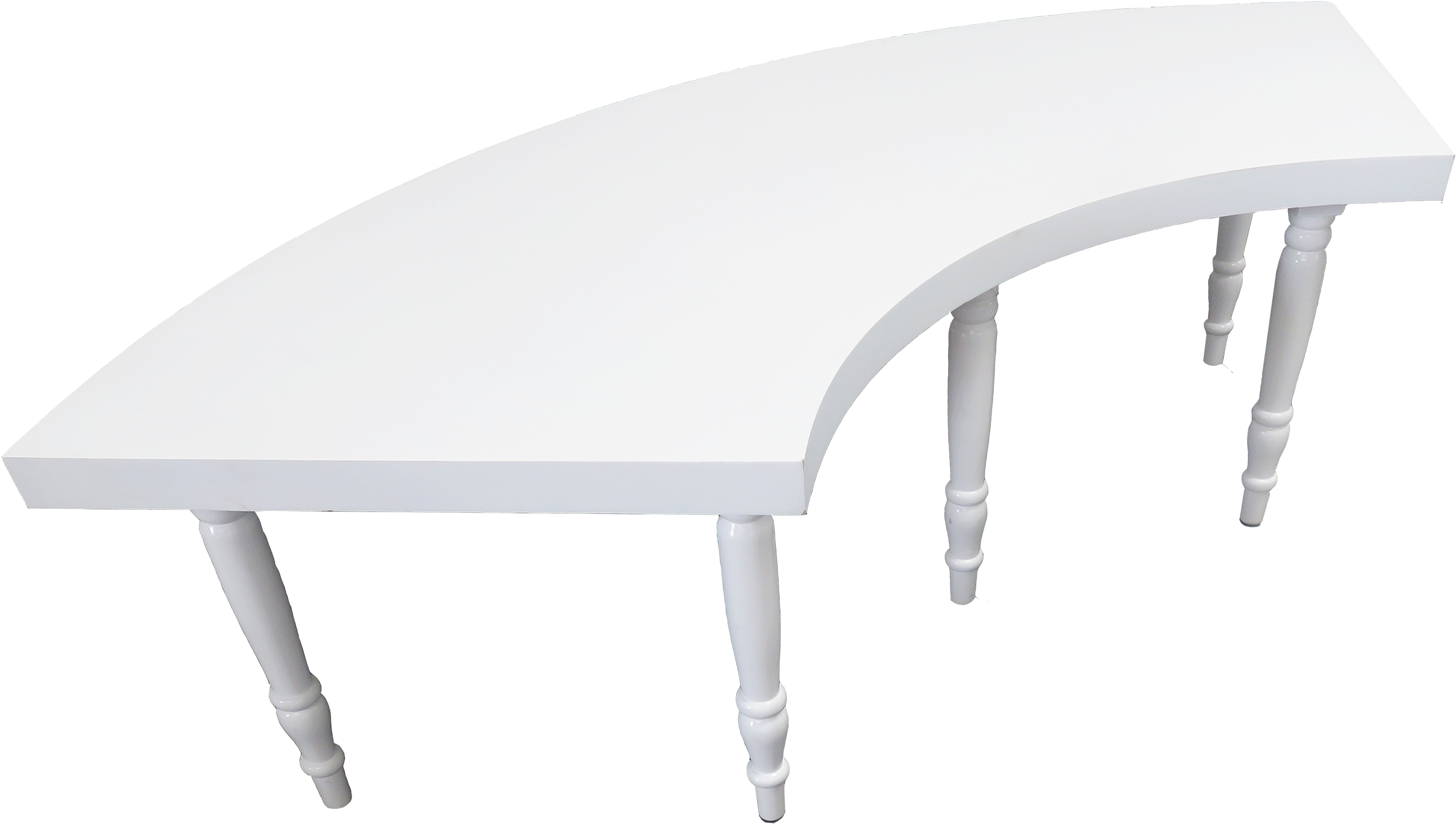 Avalon Quarter Moon White Dining Table - Coffee Table (2730x1800), Png Download