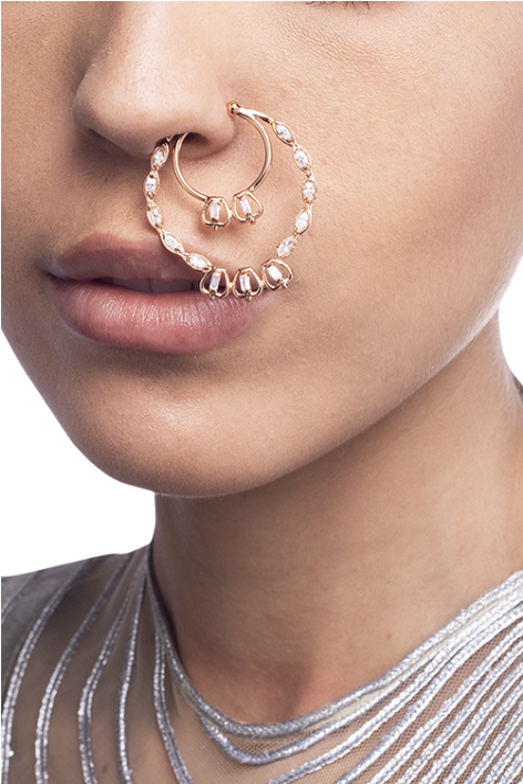 Éternité Nose Accent Éternité Nose Accent - Earrings (554x706), Png Download