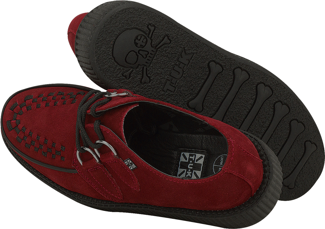 Burgundy Suede Creepers - Slipper (1096x876), Png Download