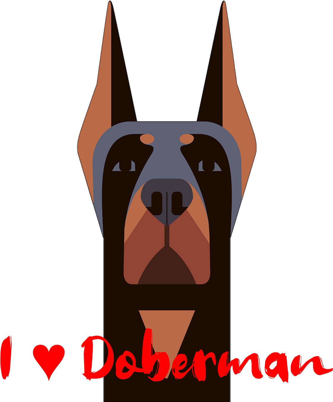 Doberman Vector (1160x1448), Png Download