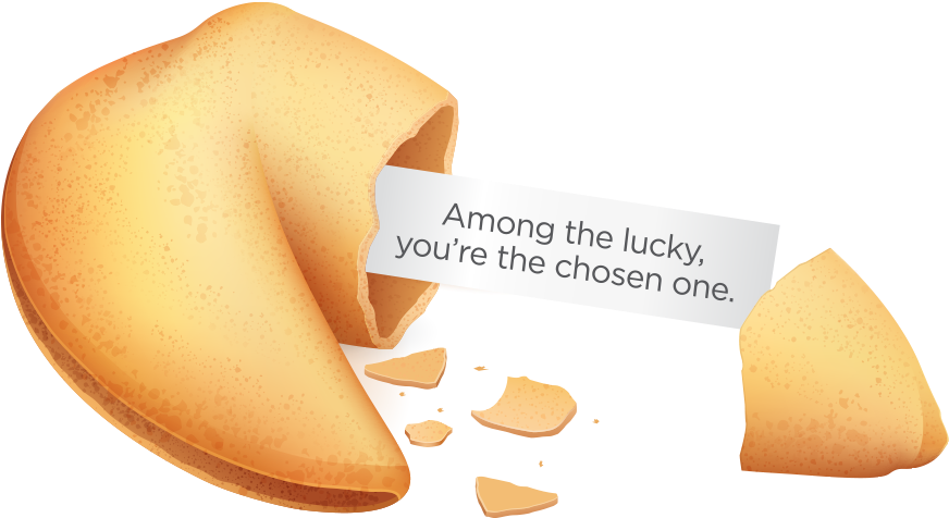 Fortune Cookie, With The Auspicious Message, "among - Paper (878x491), Png Download