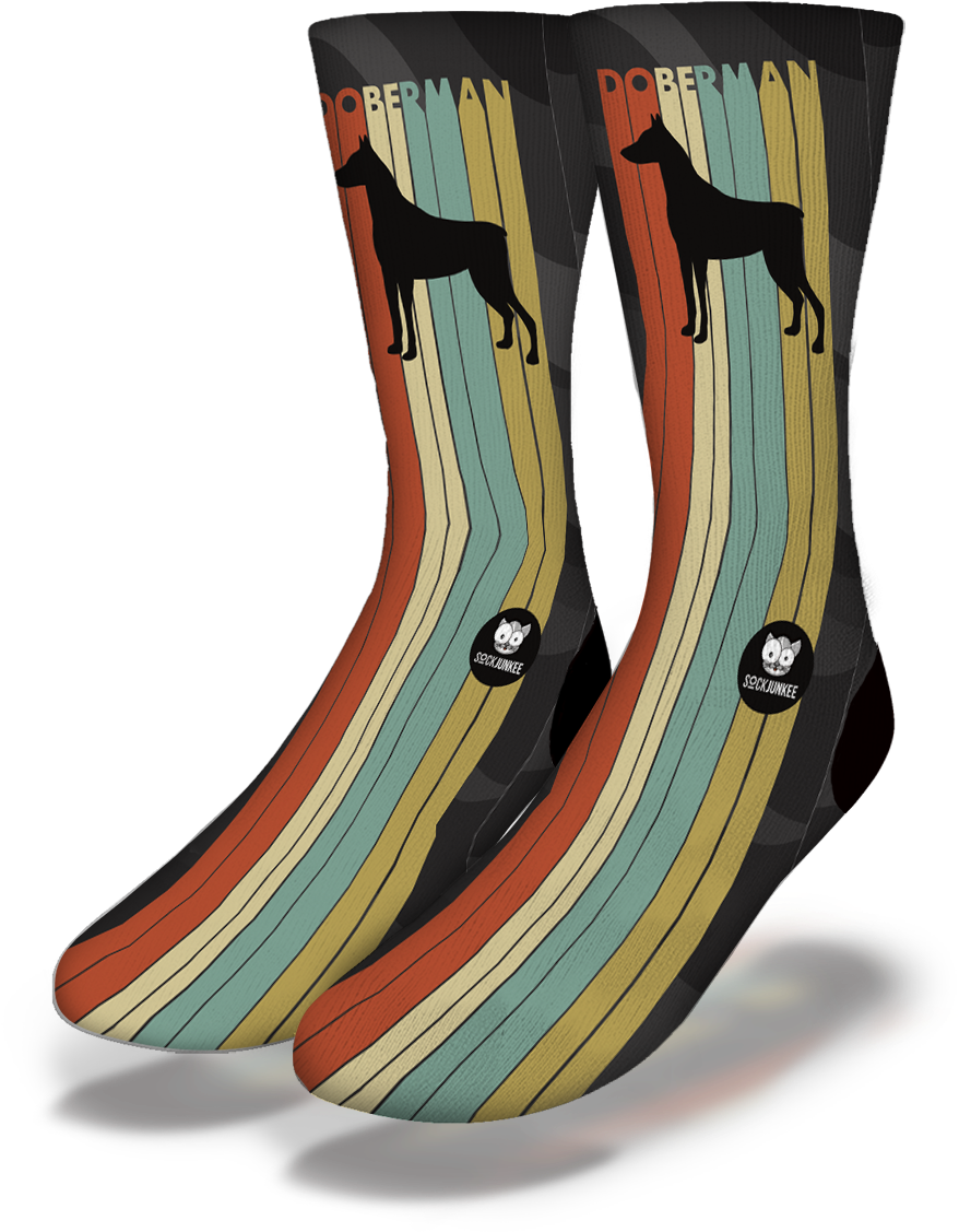 Doberman-socks - Sock (1200x1200), Png Download