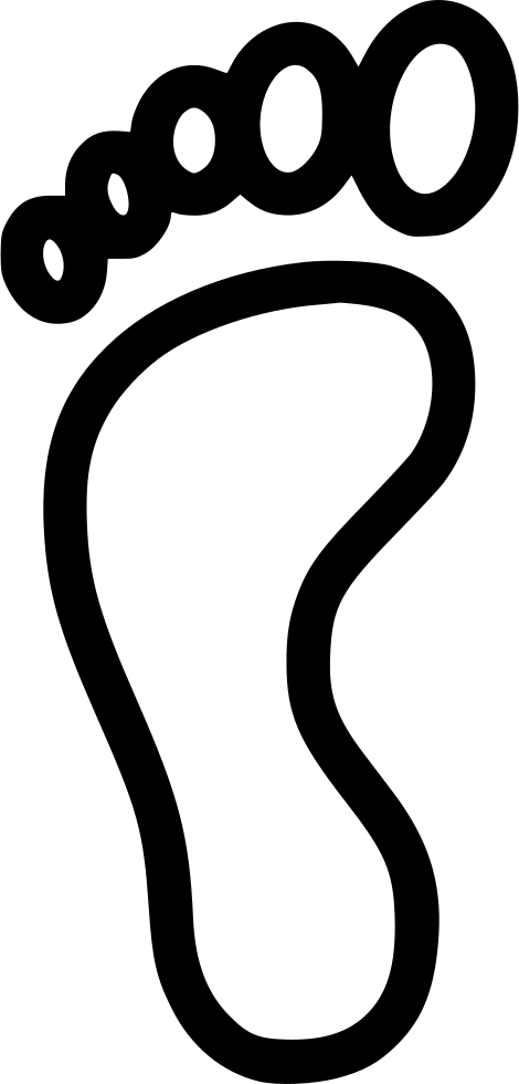 Left Footprint Comments - Left Footprint (470x980), Png Download