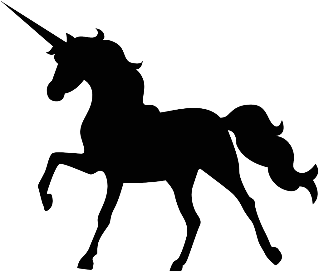 Shared With Dropbox - Free Unicorn Silhouette (1024x1024), Png Download