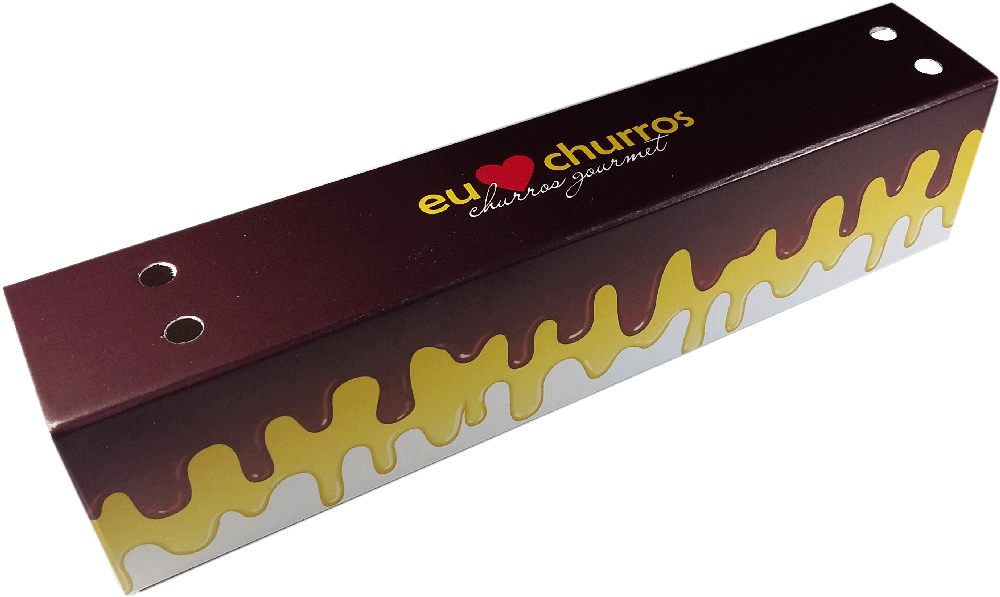 Embalagem Para Churros Gourmet Delivery Marrom - Caixinha De Churros Delivery (1000x597), Png Download