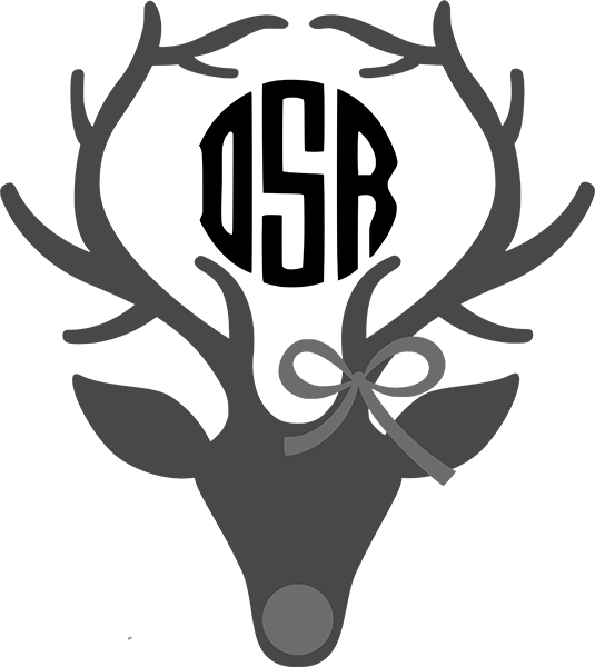 S50042 “oh Deer Monogram” - Football With Bow Svg (535x600), Png Download