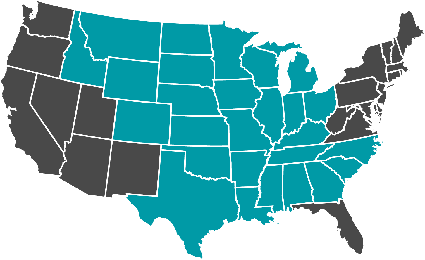 Let Us Help - Map Of America Transparent Background (1453x890), Png Download