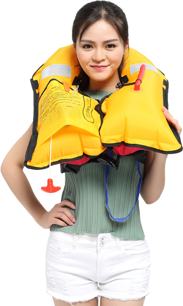 Adult Co2 Automatic Inflatable Pfd Life Jacket Vest - Personal Flotation Device (1050x1050), Png Download