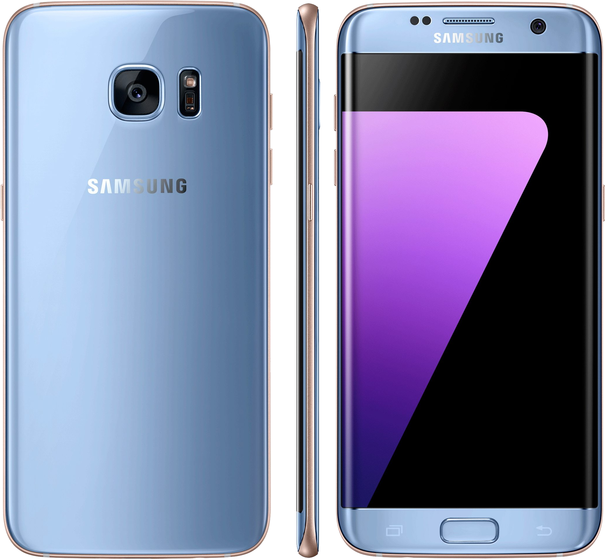 Samsung S7 Edge Coral Blue (2173x1997), Png Download