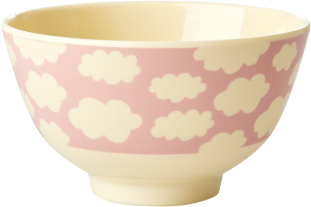 Pink Cloud Print Small Melamine Bowl Rice Dk - Bowl (1000x1000), Png Download
