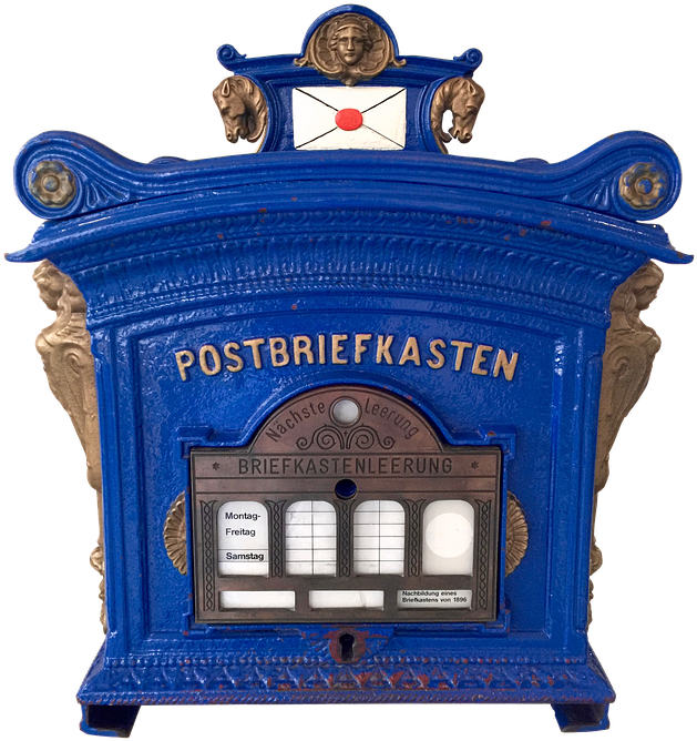 Canvas Print Old Mail Box Mailbox Letter Boxes Post - Celle (654x720), Png Download