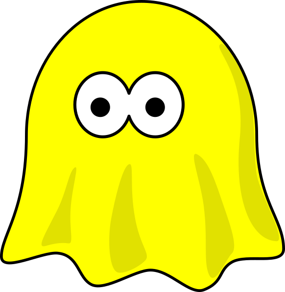 Yellow Ghost Clip Art (582x597), Png Download
