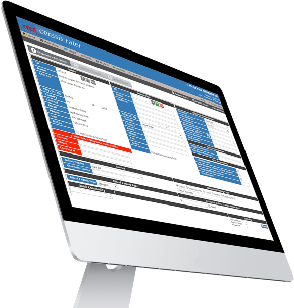 Request A Demo Of The Cerasis Rater, A Modern Tms - Computer Monitor (582x610), Png Download