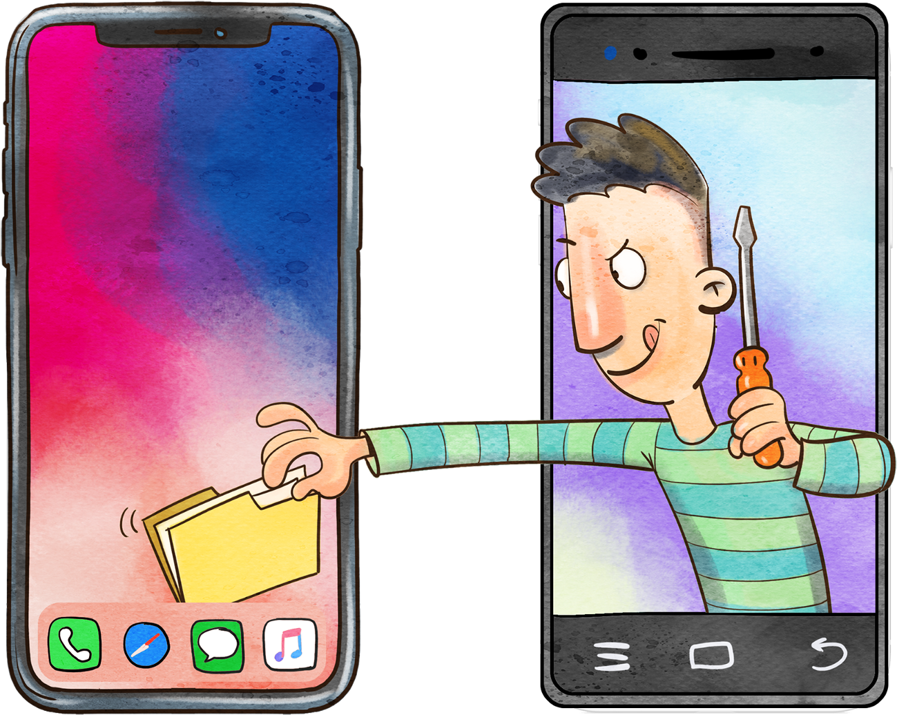 10 Clear Signs That Your Phone Was Hacked - Smartphone (1600x1316), Png Download