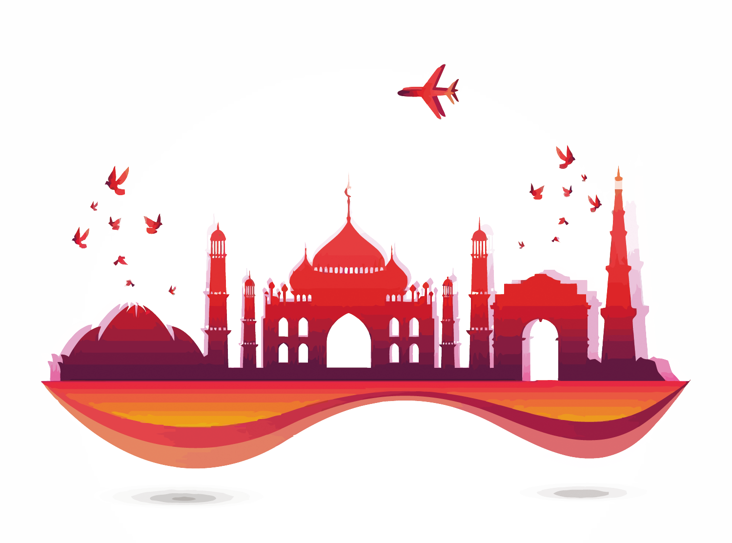 Clipart Black And White Stock Tourism Euclidean Skyline - 15 August Images Png (1500x1113), Png Download