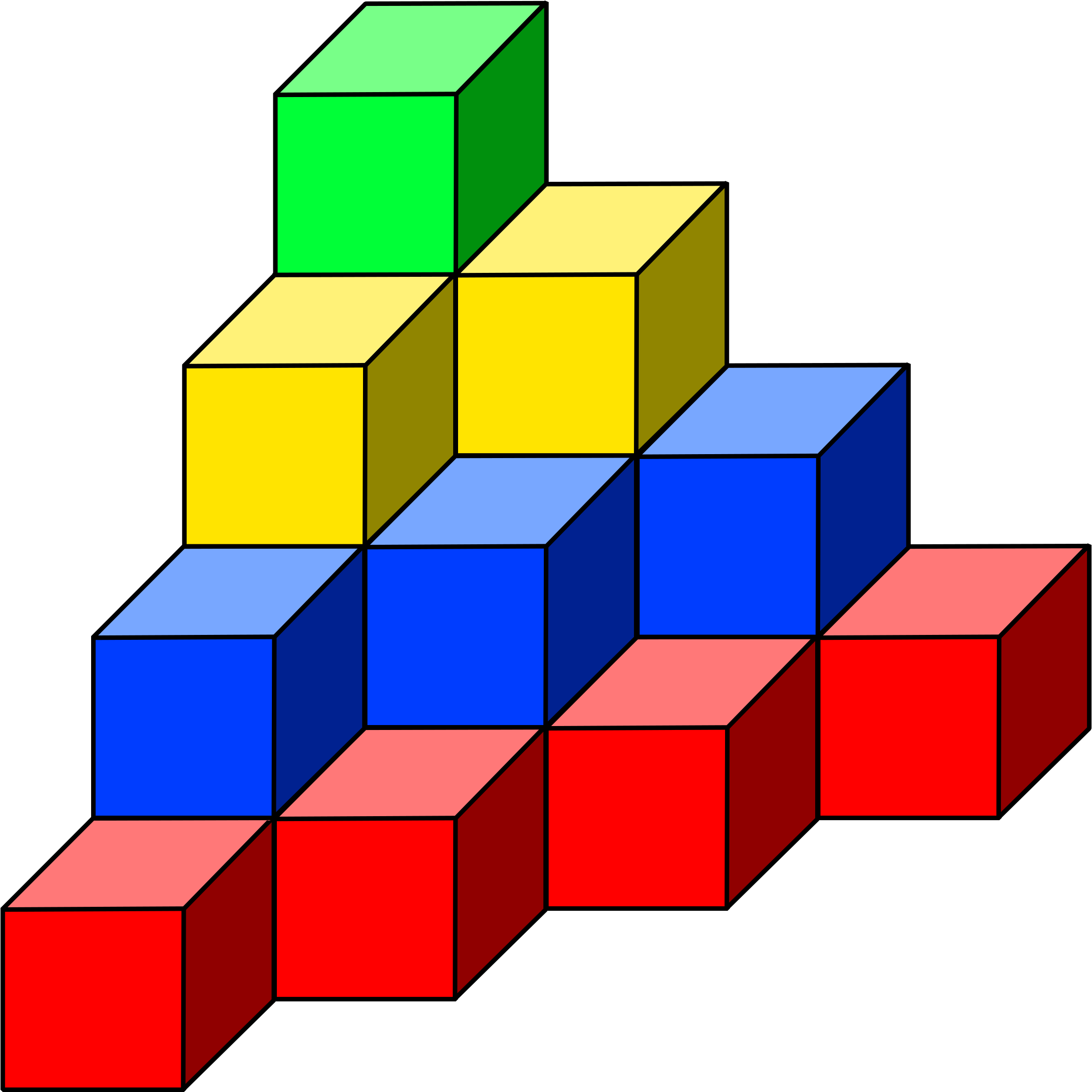 Graphic Transparent Stock Tower Big Image Png - Cube Tower (2399x2400), Png Download