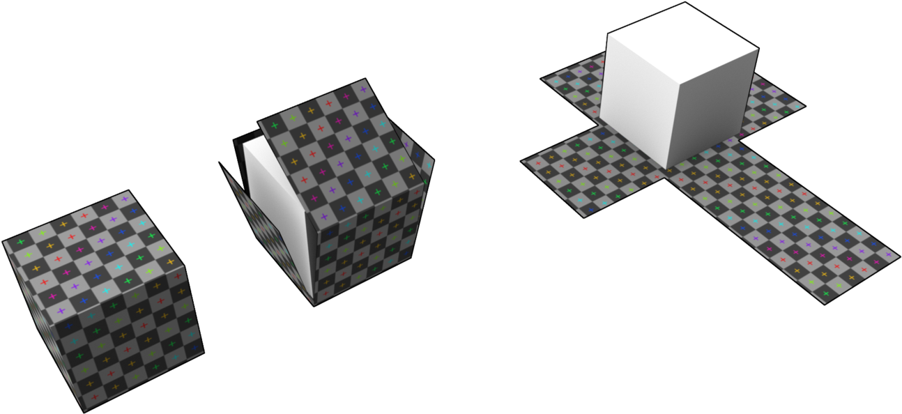 The Image Below Shows How A Cube In 3d Space Can Be - Developments Technical Graphics (1297x600), Png Download
