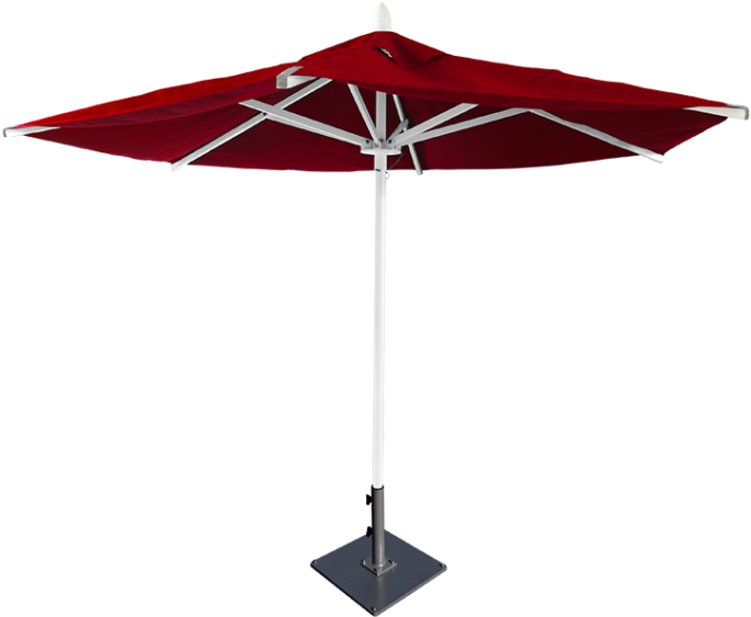 9′ Hexagon White Powder-coated Metal Umbrella - Umbrella (1024x768), Png Download