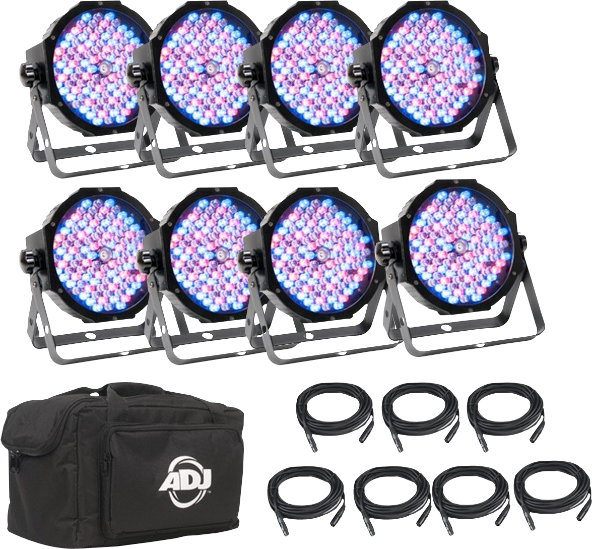 American Dj Mega Flat Pak 8 Plus Led Par Can Package - American Dj Mega-flat-pak-plus (1200x1200), Png Download