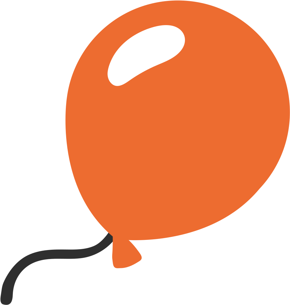 File - Emoji U1f388 - Svg - Android Balloon Emoji (1024x1024), Png Download