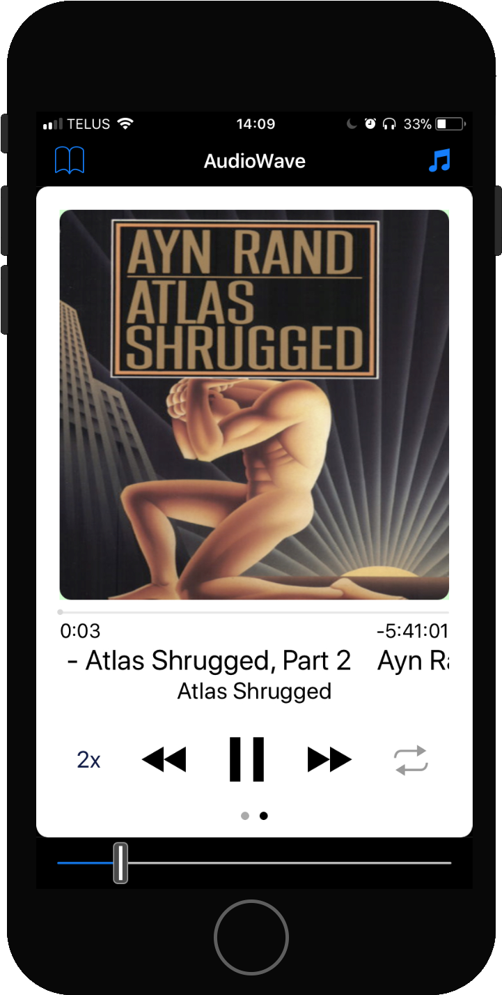 Audiowave Can Be Paused And Played Using The Standard - Ayn Rand Atlas Shrugged (836x1466), Png Download
