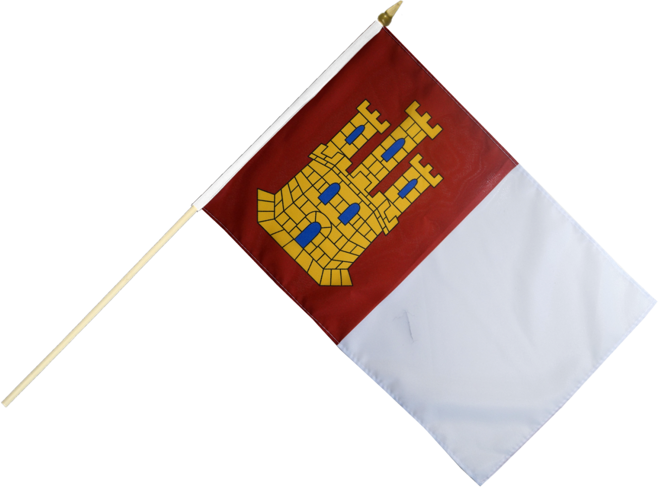Spain Castile-la Mancha Hand Waving Flag - Bandera De Castilla La Mancha (1500x998), Png Download
