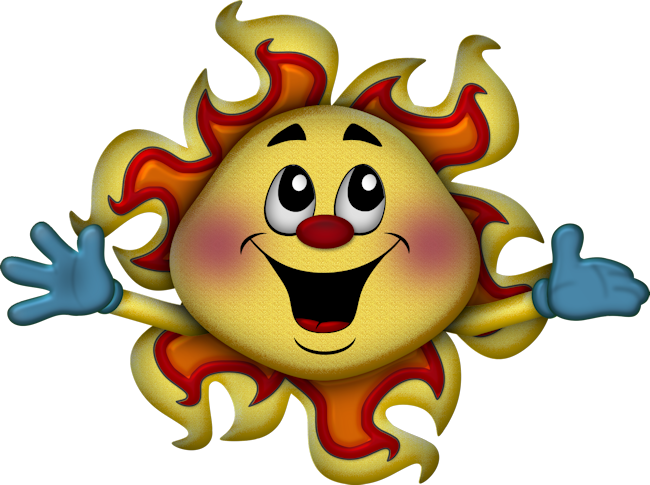 Sol, Lua, Nuvem E Etc - Cartoon (650x485), Png Download