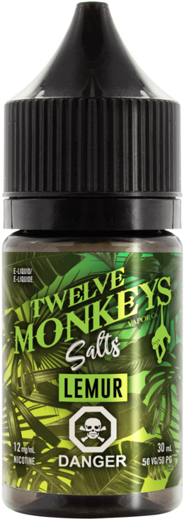 Lemur Nic Salt Ejuice - Twelve Monkeys Juice Salt Nic (1021x1024), Png Download