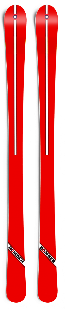 Bomber Ski Red Baron - Ski (500x1447), Png Download