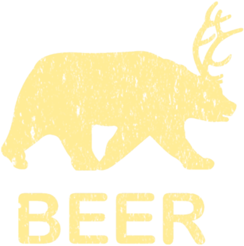 Funny Gym Beer Bear Deer Vintage - Grizzly Bear (790x691), Png Download
