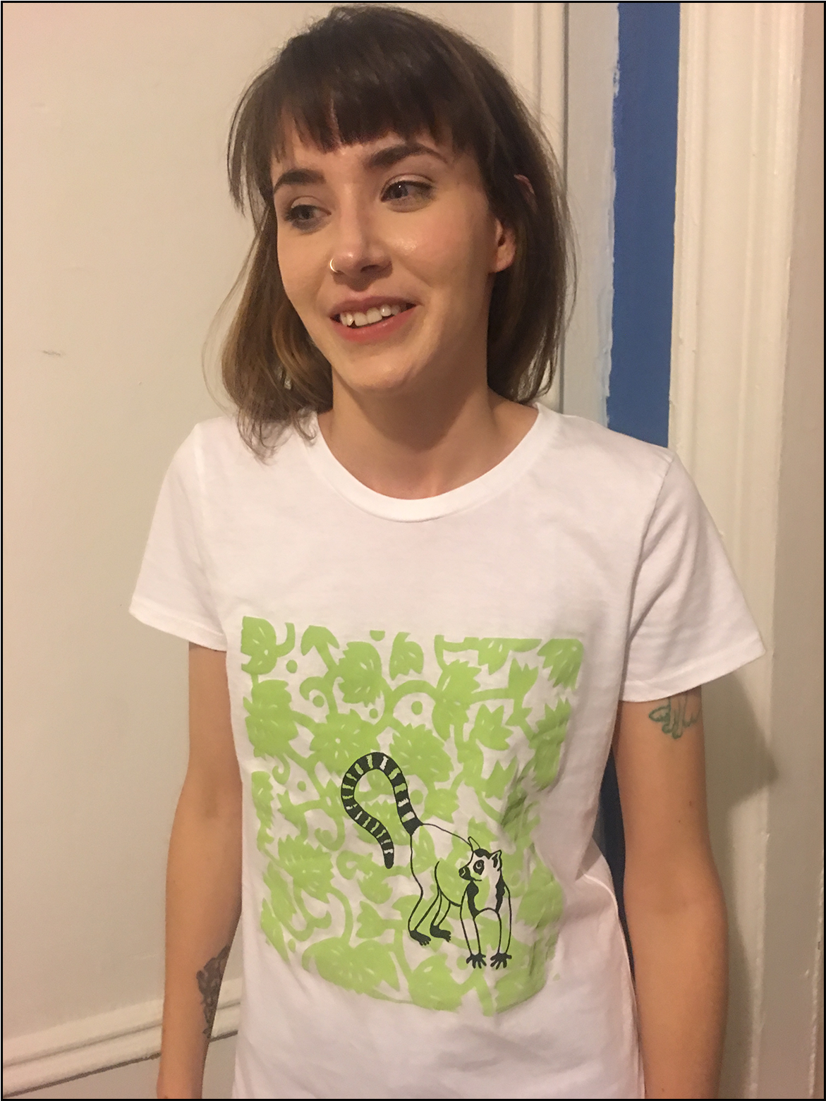 Lemur Tee Shirt - Girl (1600x1600), Png Download