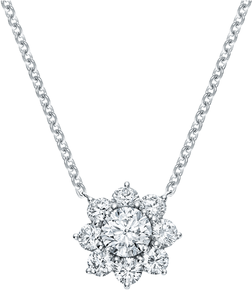 Sunflower By Harry Winston, Large Diamond Pendant - Pendant (1200x800), Png Download