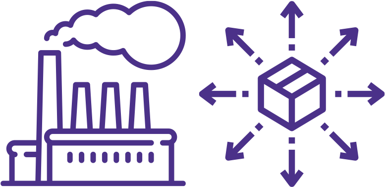Manufacturing Warehouse Icon - Logistics (800x500), Png Download