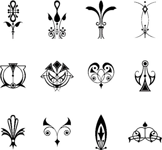 Ornamentos Estilo Art Deco - Art Deco Ornament (567x567), Png Download