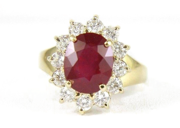 Rose Red Diamond Stone Png Transparent Image - Red Diamond Stone (735x606), Png Download