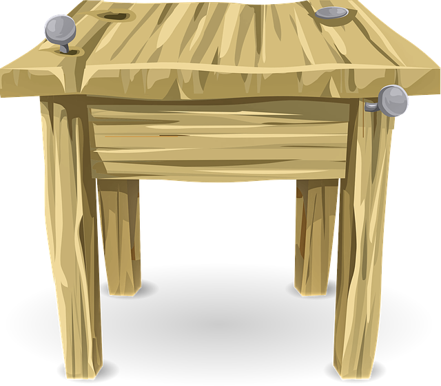 Mesa De Madeira Em Png - End Table (640x561), Png Download