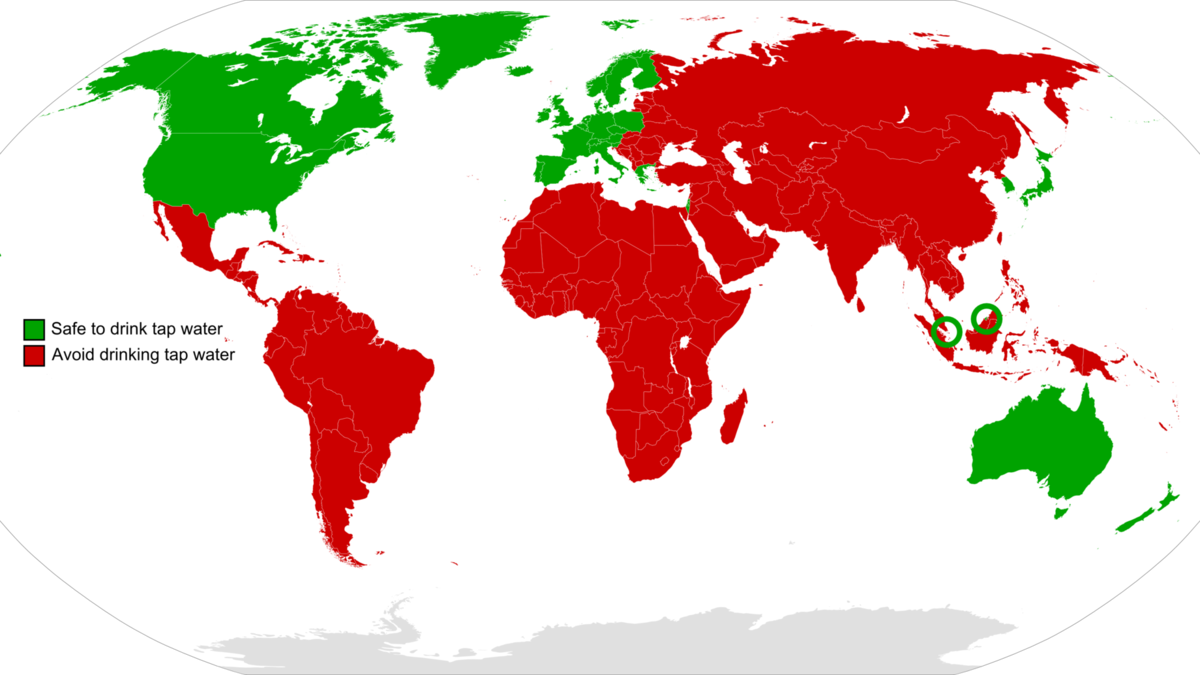 All The Places Where The Cdc Says You Can't Drink The - Countries Where You Can Drink Tap Water (1200x675), Png Download
