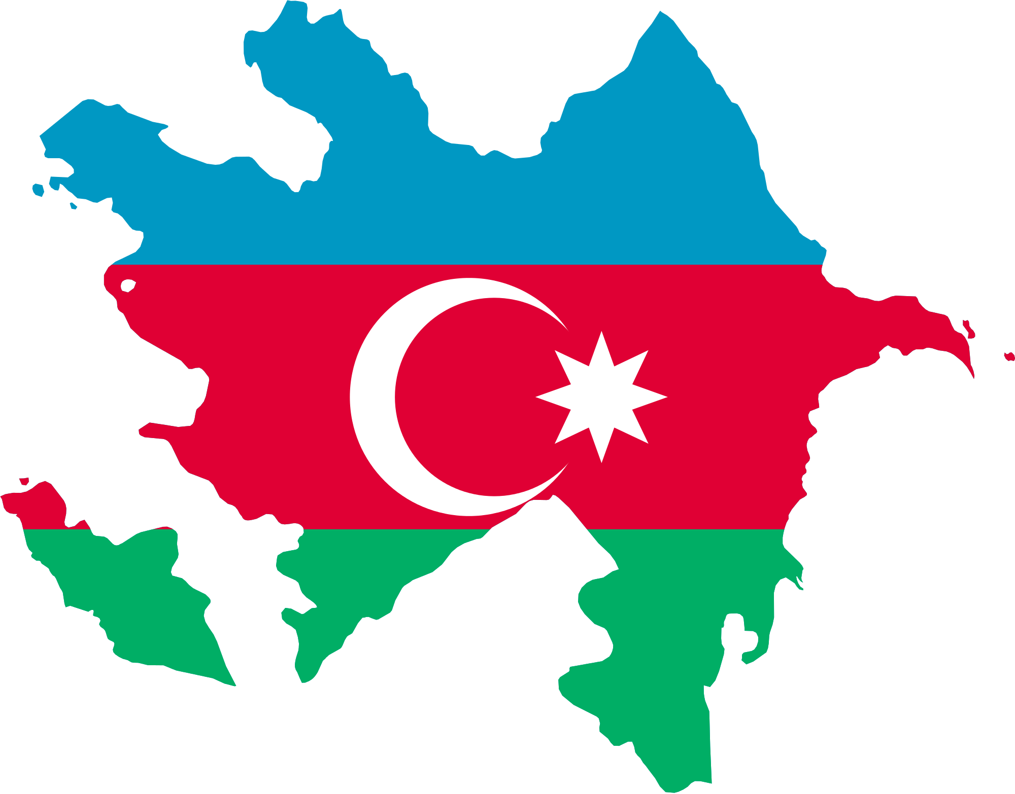 Outline Transparent World Map B1b,black Outline World - Azerbaijan Flag Map (2000x1566), Png Download